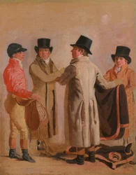 A zsoké Frank Buckle, a tulajdonos-tenyésztő John Wastell, az edzője, Robert Robson és egy istálló